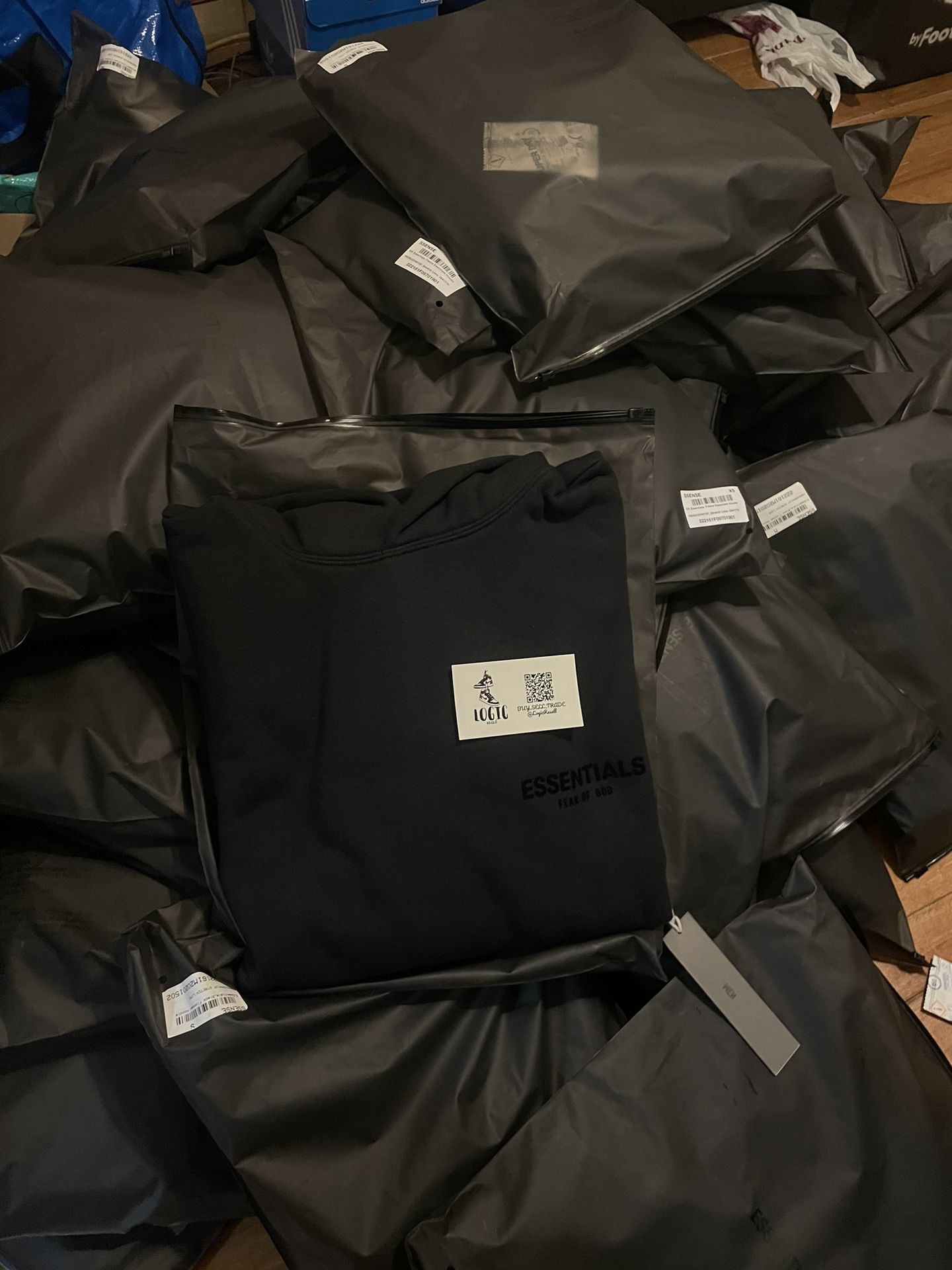 Essentials Black Hoodies