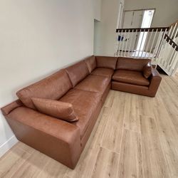 NEW Leather Cloud Couch Modular Sofa
