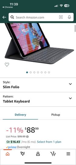 Logi Tech Slim Folio iPad Keyboard 