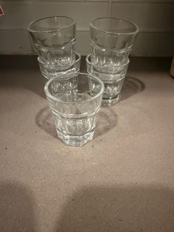Set of 5 Clear Glass Shot Glasses