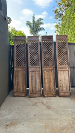 Antique Chinese screen door panels (4)