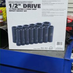 Matco 1/2 Deep Impact Sockets Set.  New Still In Wrapper 