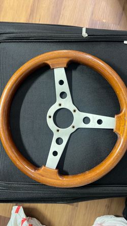 Vintage Grant Signature Series 3 Spoke Wood Grip Steering Wheel Slotted