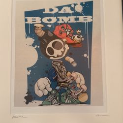 HIP HOP DA BOMB GRAFFITI CUSTOM FRAME 11x14