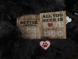 All you need is love and dog wood decor
