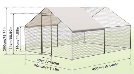 Cozony Metal Chicken Coop/Run