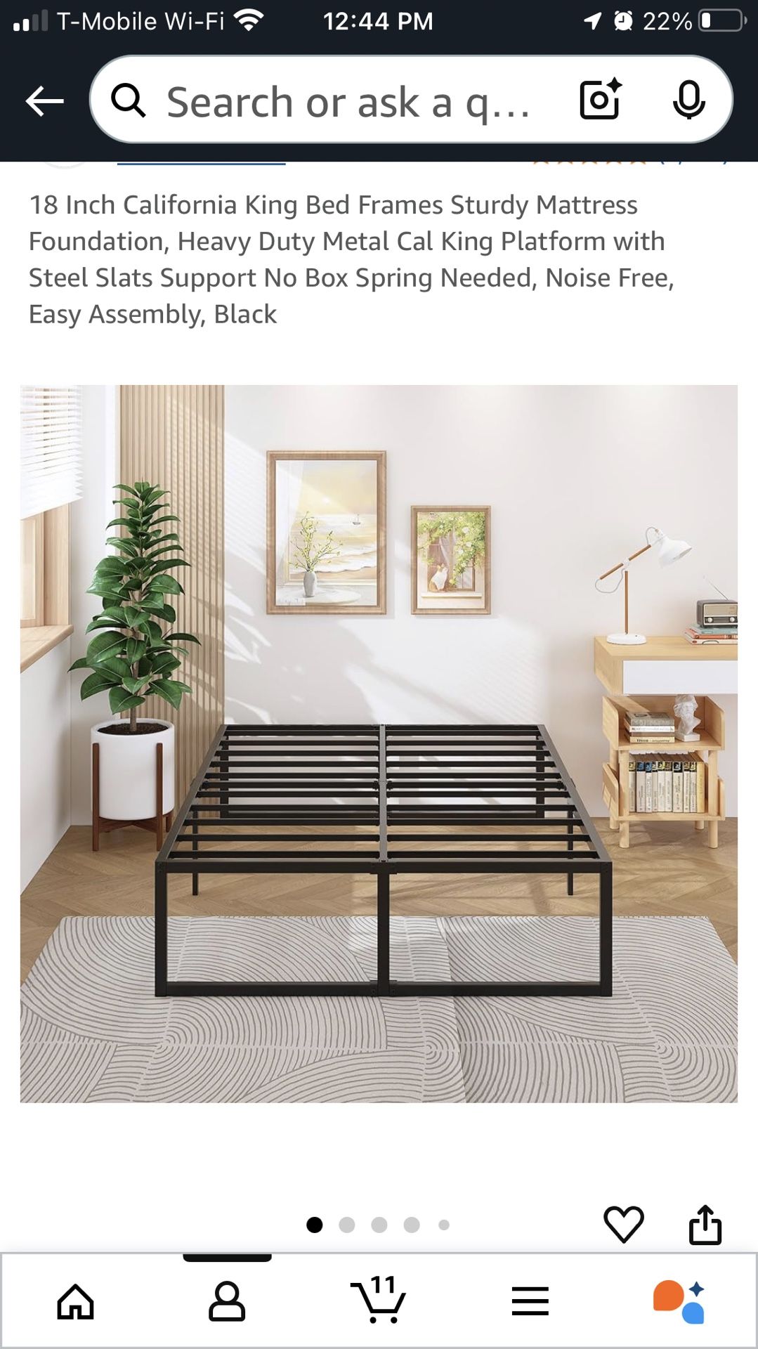 California King 18in Bed Frame