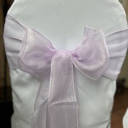 130 New Lavender Organza Chair Sashes For Wedding Party Reception 