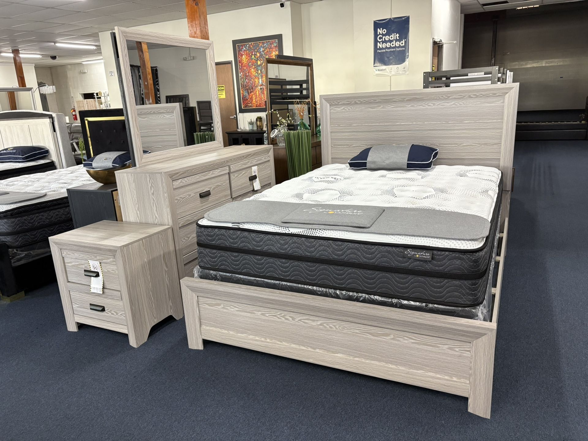 Grey Queen 4pc Bedroom Set 