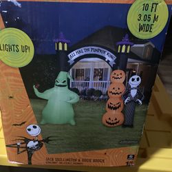 JACK SKELLINGTON & OOGIE BOOGIE AIRBLOWN* INFLATABLE ARCHWAY $80