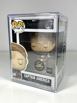 Funko Pop Captain America 1383 Chase Glow GITD UpperDeck exclusive w hard protector