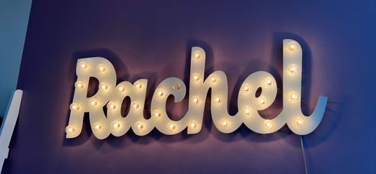 LED sign “Rachel”