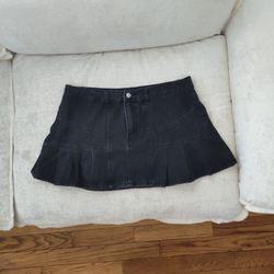 Black Denim Skirt
