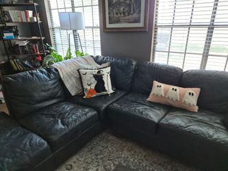 Large leather sectional