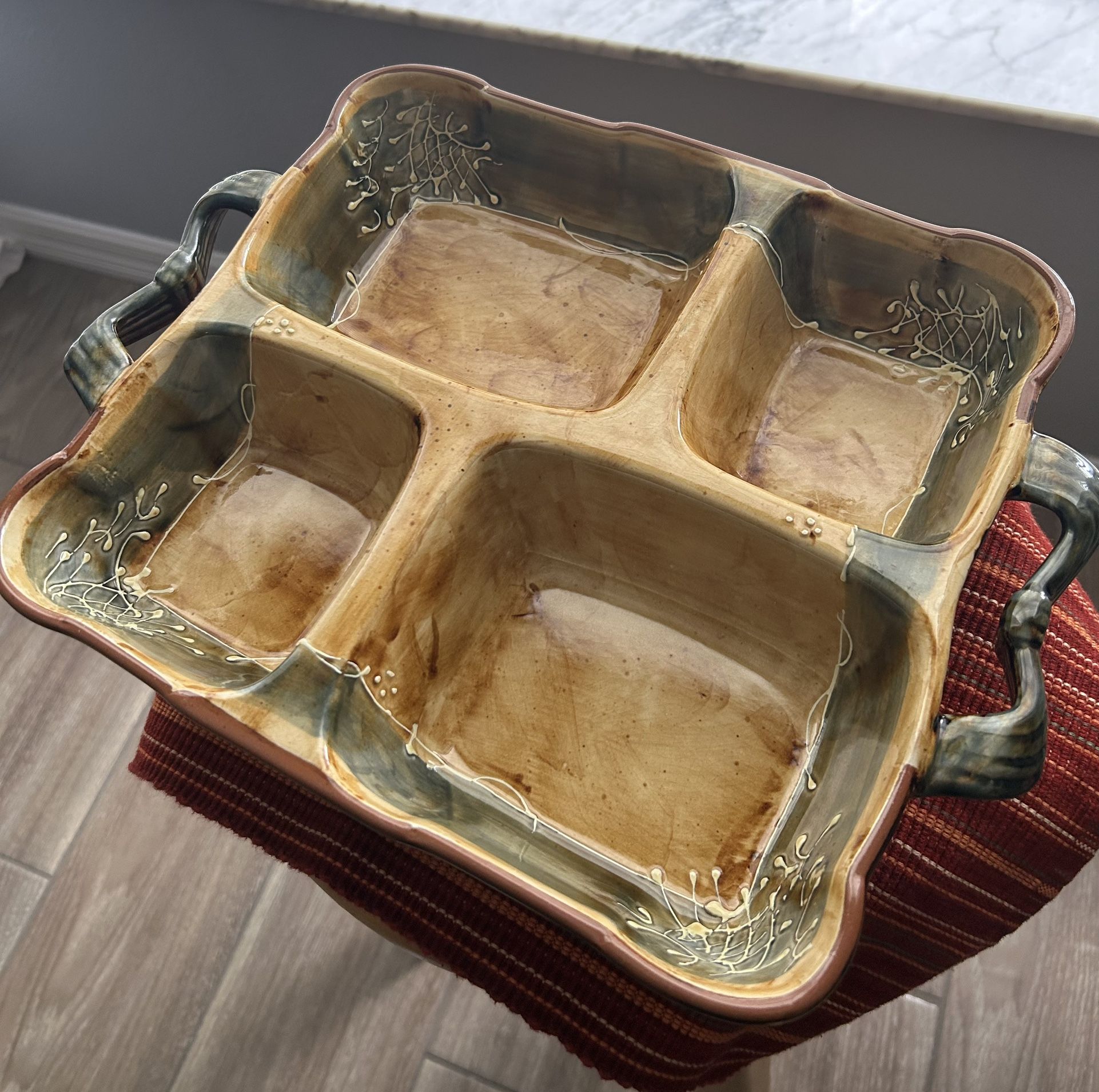 St Remy by Ambiance Double Handled 4 Section Serving Dish