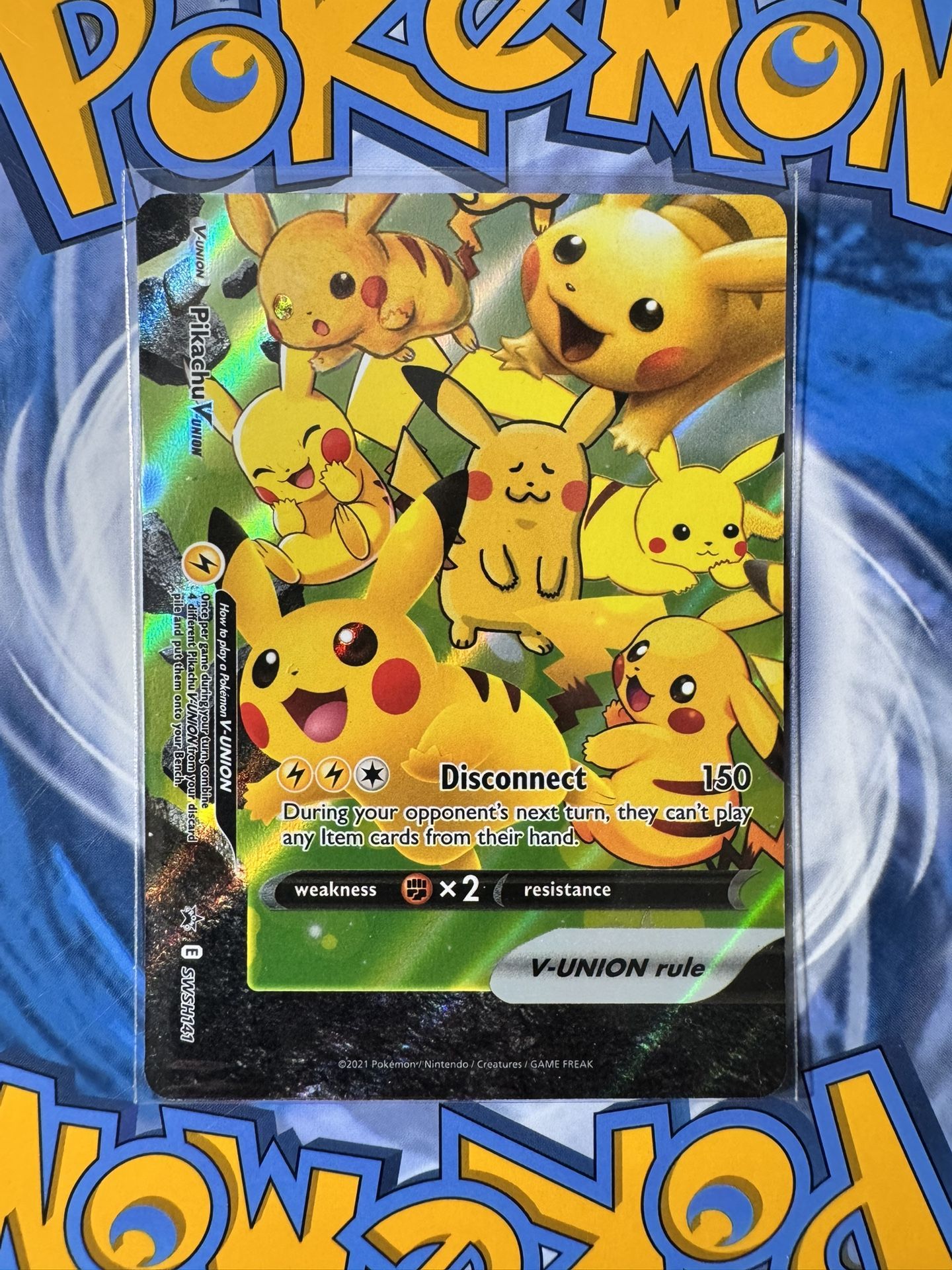 NM Pikachu V-Union - SWSH141 - Sword & Shield Promo Card