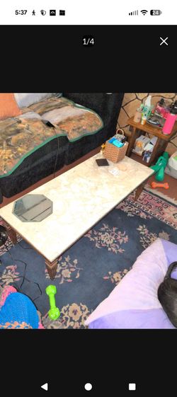 Antique marble coffee table 1950s-70s