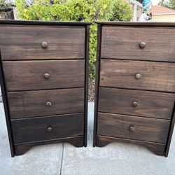 Solid Wood 8 Drawer Dresser Chest of Drawers Nightstand Furniture Set Great Condition 