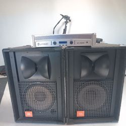 Crown Amp And Jbl Speakers 