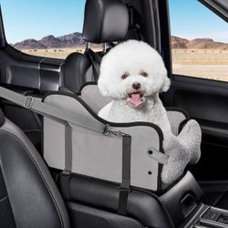 New Center Console Dog Car Seat,Pet Puppy Car Seat,Middle Console Dog Armrest Booster Seat for Small Dogs(Gray)