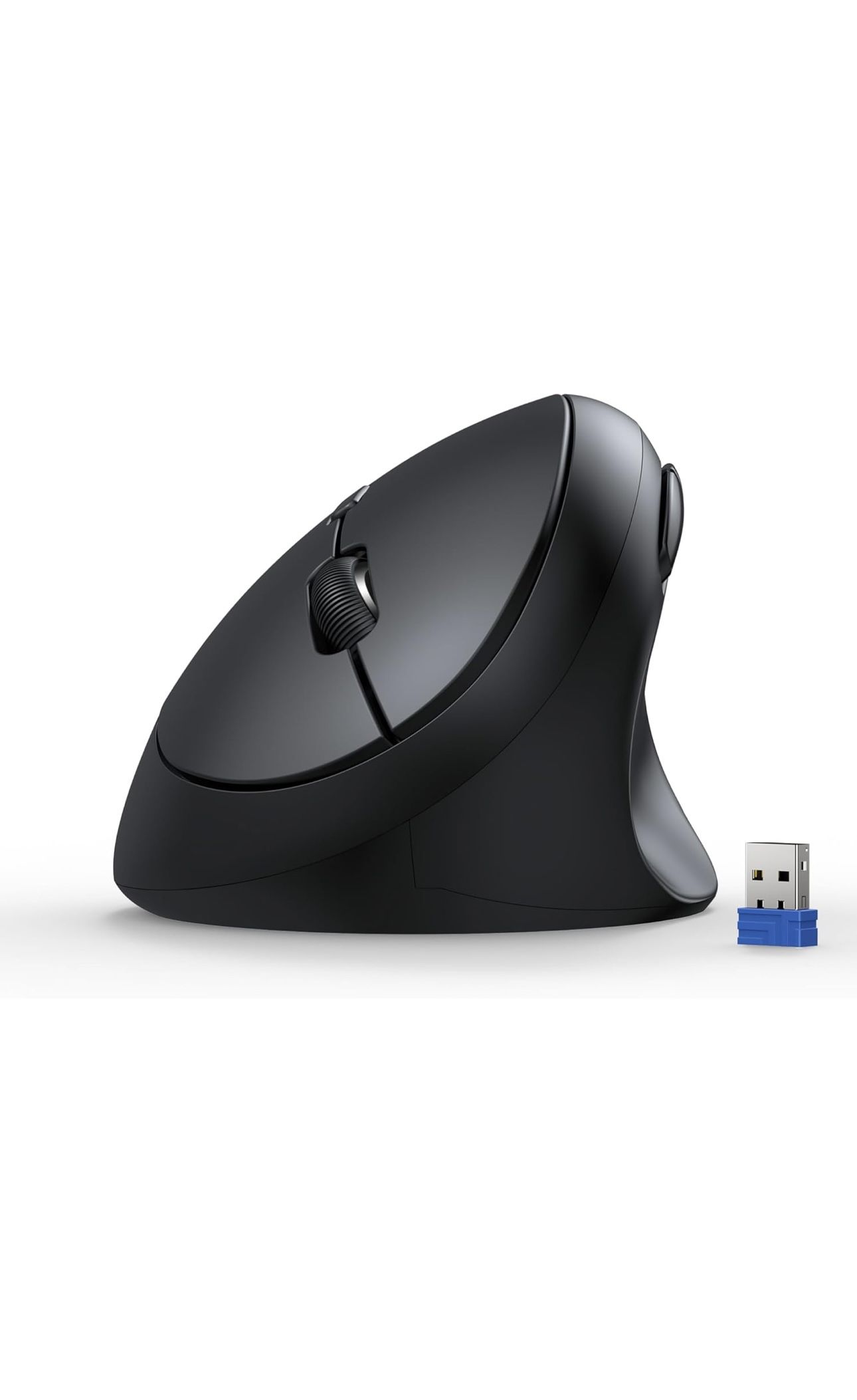 Ergonomic Mouse, Wireless Vertical 2.4G Silent Mouse for Laptop, PC, Chromebook, Mac - Black