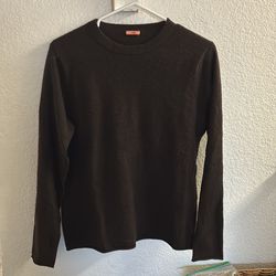 J. Crew 100%  Cashmere Sweater Chocolate Brown Size M