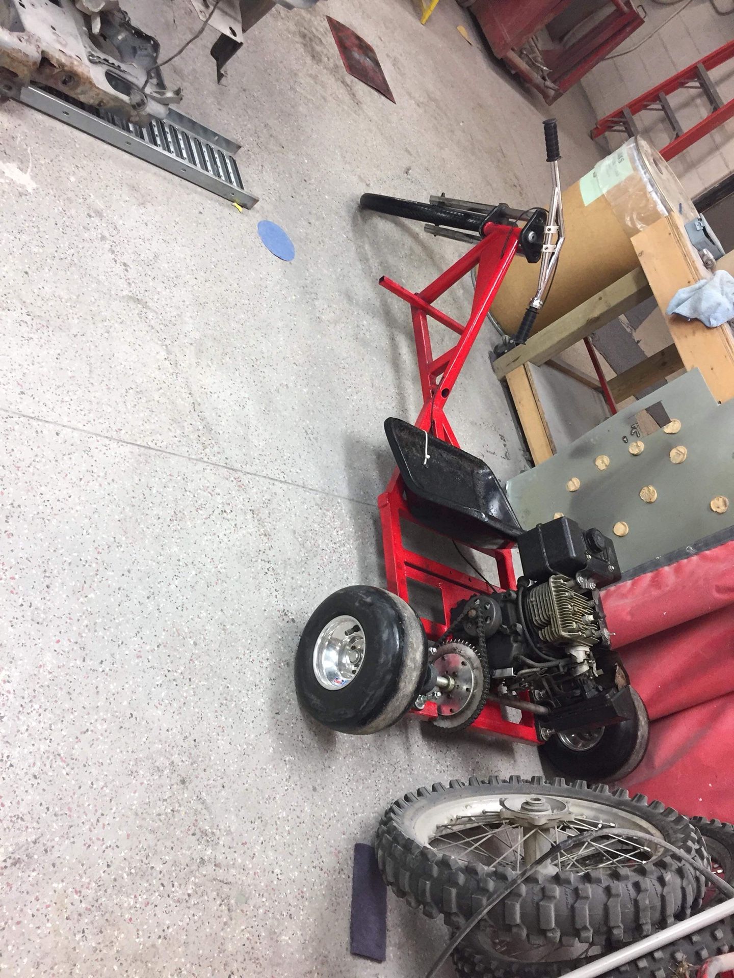 Custom drift trike 8.8 Honda motor,12” runs and tires,triple tree front end,