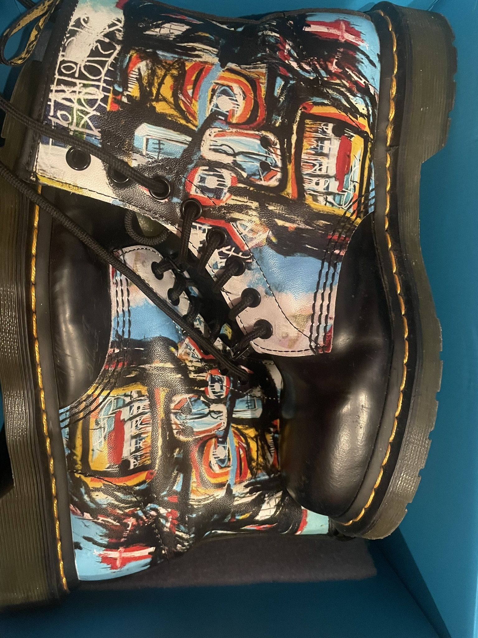 Doc DR. MARTENS x Jean-Michel 1460 Basquiat II Boot Women 8 Men US 7
