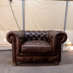 High Quality Chesterfield Real Leather Chair Delivery Available 