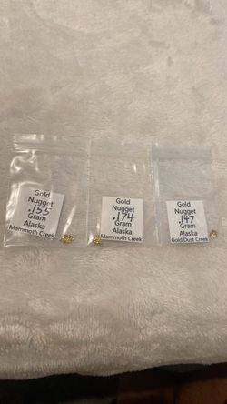 Alaskan Natural Gold Nuggets Lot of 3