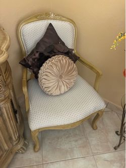 2 matching French Provincial accent chairs