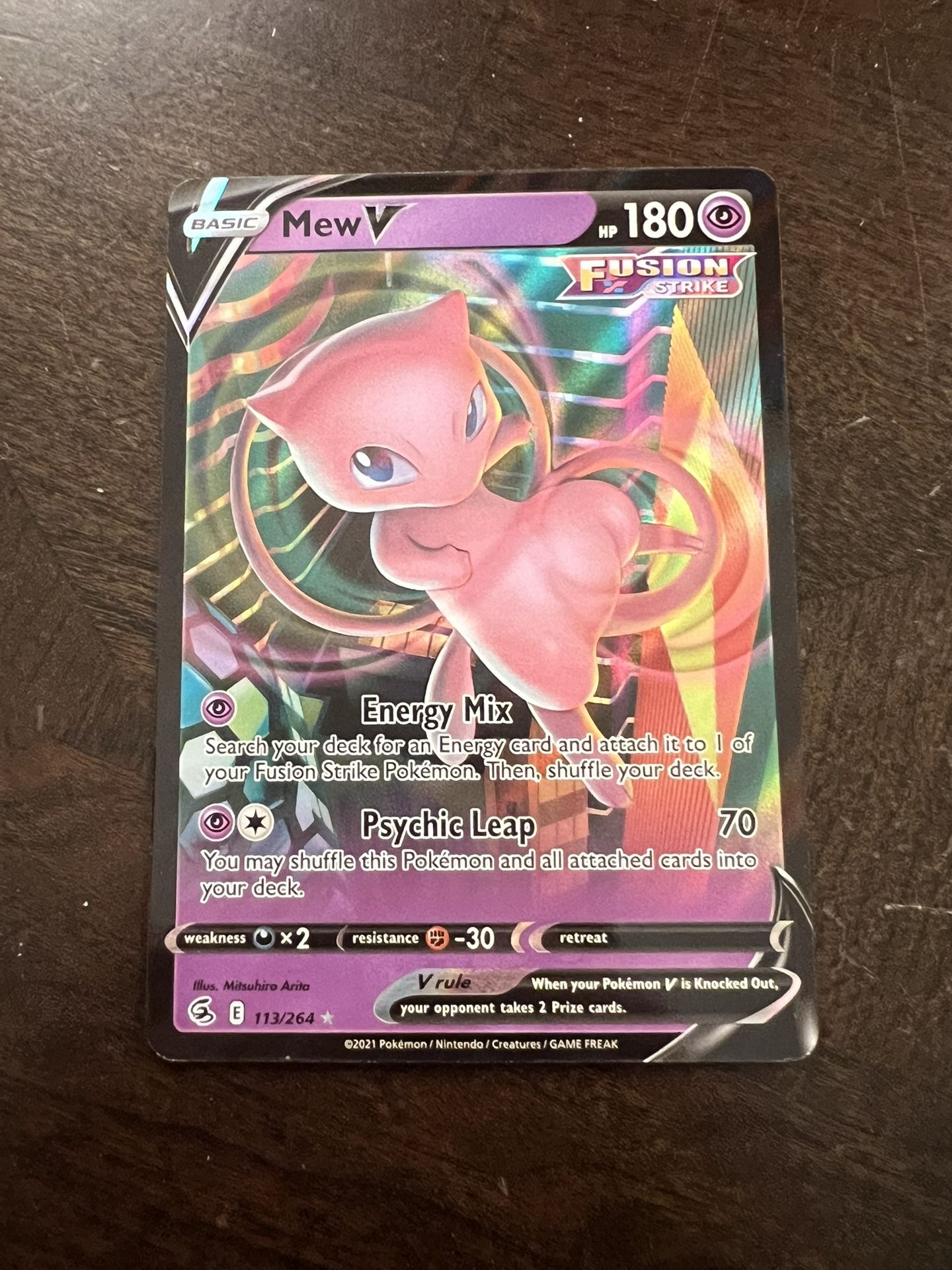 Ultra Rare Mew V 113/264 Full Art Pokemon TCG Never Played