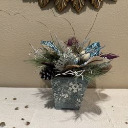 Christmas Stone Vase Arrangement 