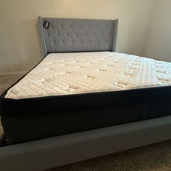 New Queen Bed Frame + Mattress