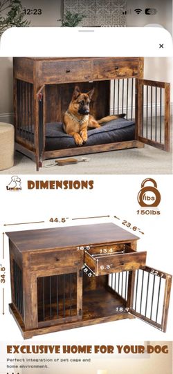 Furniture dog crate