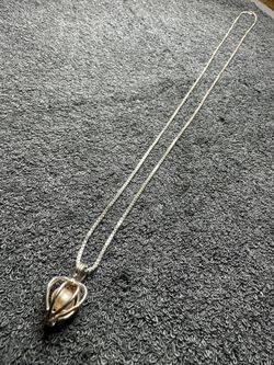 Sterling Silver 925 Chain with Pink Pearl Pendent