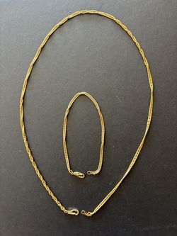 14K gold plated necklace & braclet