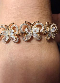Gold-Plated Butterfly   Bracelet