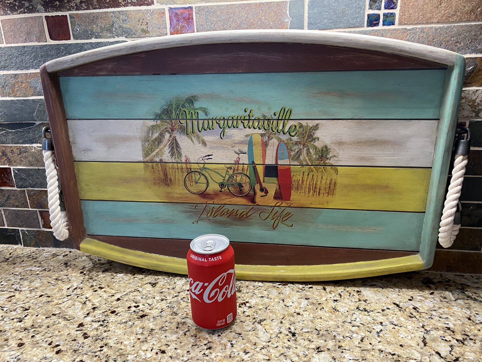 Serving Tray By Margaritaville / Frontgate X- Large Wooden Tray