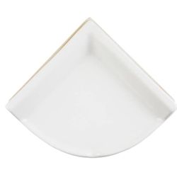 Bath Accessories White 8 in. x 8 in. Ceramic Wall Mounted Corner Shelf