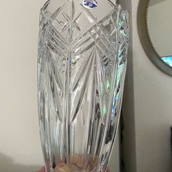 Czeach Bomemian Crystal Vase Vintage🌷💐🌹