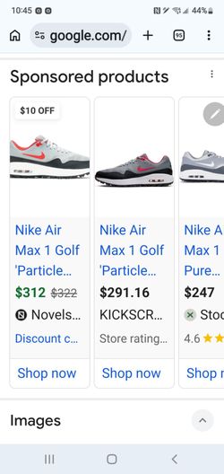 NIKE AIRMAX PARTICLE GOLF SNEAKERS. MENS SIZE 11.5