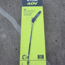 NEW RYOBI RY40506 40V 10 INCH CORDLESS POLE SAW - TOOL ONLY