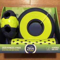 Zeus Fitness 3-Pack Floatable Dog Toys, New Sealed Box Retails $33