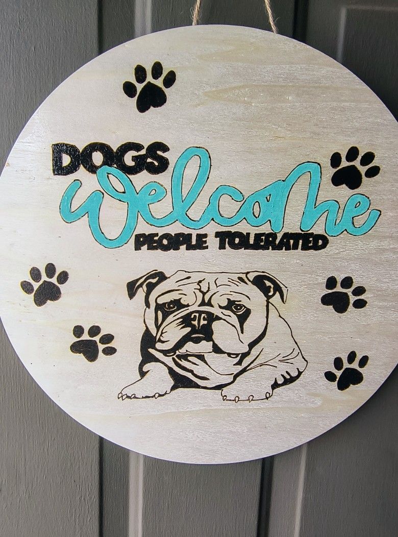 Dogs Welcome Door Hanger