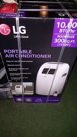 LG Portable Air Conditioner 10,000 BTU/hr 300 sq ft 15' x 20'