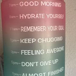 Motivational water bottle