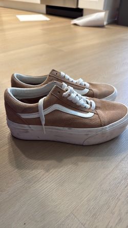 Platform Tan Vans