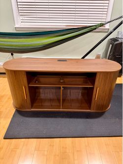Mid Century Modern Walnut Record Player Stand TV Stand Credenza