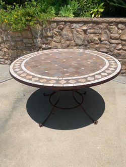 Free Outdoor Mosaic Table